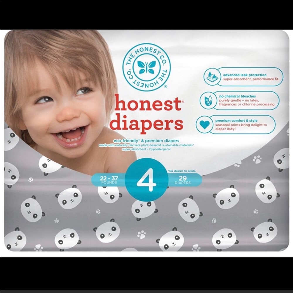 Honest panda diaper size 4